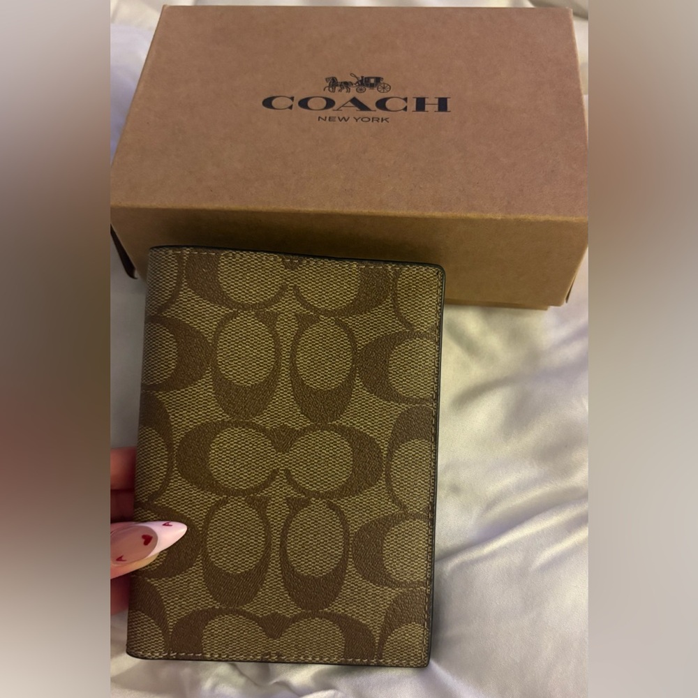 Coach Monogram passport holder